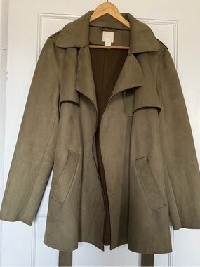 H&M OLIVE GREEN COAT